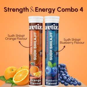 Avtix Shilajit Orange + Shilajit Blueberry Strength and Energy Combo 4 Avtix Shilajit Orange + Shilajit Blueberry Strength and Energy Combo 4