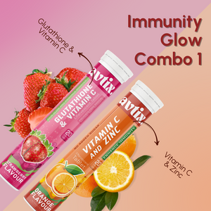 Avtix Immunity Glow Combo- Vitaminc C, Zinc and Glutathione Effervescent Tablet Avtix Immunity Glow Combo- Vitaminc C, Zinc and Glutathione Effervescent Tablet